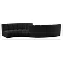 Meridian Infinity Black Boucle Fabric 4 pc Modular Sectional IMAGE 13