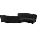 Meridian Infinity Black Boucle Fabric 4 pc Modular Sectional IMAGE 4