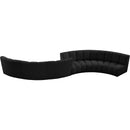 Meridian Infinity Black Boucle Fabric 6 pc Modular Sectional IMAGE 4