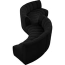 Meridian Infinity Black Boucle Fabric 6 pc Modular Sectional IMAGE 6