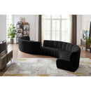 Meridian Infinity Black Boucle Fabric 8 pc Modular Sectional IMAGE 2
