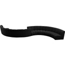 Meridian Infinity Black Boucle Fabric 8 pc Modular Sectional IMAGE 4