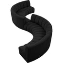 Meridian Infinity Black Boucle Fabric 8 pc Modular Sectional IMAGE 7