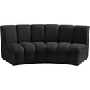 Meridian Infinity Black Boucle Fabric 2 pc Modular Sectional IMAGE 11