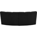 Meridian Infinity Black Boucle Fabric 2 pc Modular Sectional IMAGE 4