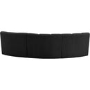 Meridian Infinity Black Boucle Fabric 3 pc Modular Sectional IMAGE 4