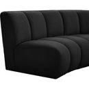 Meridian Infinity Black Boucle Fabric 4 pc Modular Sectional IMAGE 10