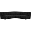 Meridian Infinity Black Boucle Fabric 4 pc Modular Sectional IMAGE 11