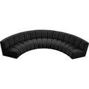 Meridian Infinity Black Boucle Fabric 5 pc Modular Sectional IMAGE 6