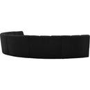 Meridian Infinity Black Boucle Fabric 6 pc Modular Sectional IMAGE 4