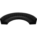 Meridian Infinity Black Boucle Fabric 6 pc Modular Sectional IMAGE 6