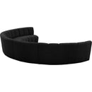 Meridian Infinity Black Boucle Fabric 7 pc Modular Sectional IMAGE 4