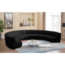 Meridian Infinity Black Boucle Fabric 8 pc Modular Sectional IMAGE 2
