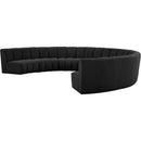 Meridian Infinity Black Boucle Fabric 8 pc Modular Sectional IMAGE 3