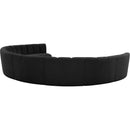 Meridian Infinity Black Boucle Fabric 8 pc Modular Sectional IMAGE 4