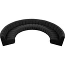 Meridian Infinity Black Boucle Fabric 8 pc Modular Sectional IMAGE 6