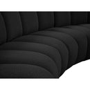 Meridian Infinity Black Boucle Fabric 8 pc Modular Sectional IMAGE 8