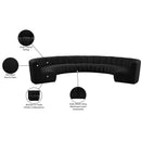 Meridian Infinity Black Boucle Fabric 9 pc Modular Sectional IMAGE 12