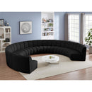 Meridian Infinity Black Boucle Fabric 9 pc Modular Sectional IMAGE 2