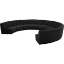 Meridian Infinity Black Boucle Fabric 9 pc Modular Sectional IMAGE 3