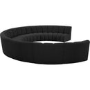 Meridian Infinity Black Boucle Fabric 9 pc Modular Sectional IMAGE 4