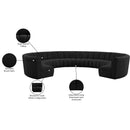 Meridian Infinity Black Boucle Fabric 10 pc Modular Sectional IMAGE 12