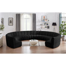 Meridian Infinity Black Boucle Fabric 10 pc Modular Sectional IMAGE 2