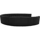 Meridian Infinity Black Boucle Fabric 10 pc Modular Sectional IMAGE 4