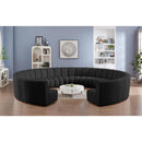 Meridian Infinity Black Boucle Fabric 11 pc Modular Sectional IMAGE 2