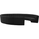 Meridian Infinity Black Boucle Fabric 11 pc Modular Sectional IMAGE 3