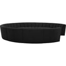 Meridian Infinity Black Boucle Fabric 11 pc Modular Sectional IMAGE 4