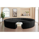 Meridian Infinity Black Boucle Fabric 12 pc Modular Sectional IMAGE 2