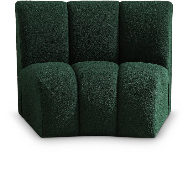 Meridian Infinity Green Boucle Fabric Modular Chair IMAGE 1