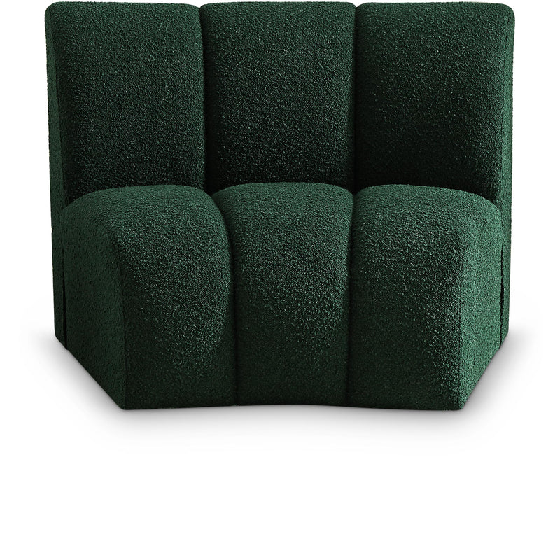 Meridian Infinity Green Boucle Fabric Modular Chair IMAGE 1