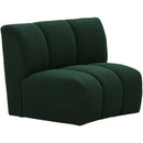 Meridian Infinity Green Boucle Fabric Modular Chair IMAGE 3