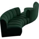 Meridian Infinity Green Boucle Fabric 4 pc Modular Sectional IMAGE 6