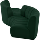 Meridian Infinity Green Boucle Fabric 4 pc Modular Sectional IMAGE 7