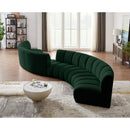 Meridian Infinity Green Boucle Fabric 6 pc Modular Sectional IMAGE 2