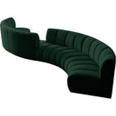 Meridian Infinity Green Boucle Fabric 6 pc Modular Sectional IMAGE 3