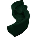 Meridian Infinity Green Boucle Fabric 6 pc Modular Sectional IMAGE 6