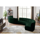 Meridian Infinity Green Boucle Fabric 8 pc Modular Sectional IMAGE 2