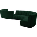 Meridian Infinity Green Boucle Fabric 8 pc Modular Sectional IMAGE 3