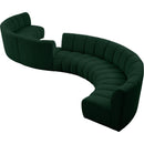 Meridian Infinity Green Boucle Fabric 8 pc Modular Sectional IMAGE 6
