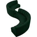 Meridian Infinity Green Boucle Fabric 8 pc Modular Sectional IMAGE 7