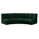 Meridian Infinity Green Boucle Fabric 3 pc Modular Sectional IMAGE 11