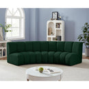 Meridian Infinity Green Boucle Fabric 3 pc Modular Sectional IMAGE 2