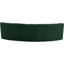 Meridian Infinity Green Boucle Fabric 3 pc Modular Sectional IMAGE 4