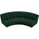Meridian Infinity Green Boucle Fabric 3 pc Modular Sectional IMAGE 5
