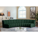 Meridian Infinity Green Boucle Fabric 4 pc Modular Sectional IMAGE 2