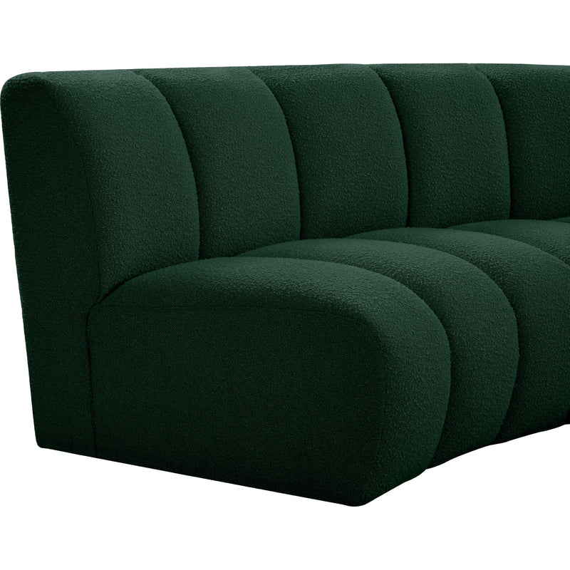 Meridian Infinity Green Boucle Fabric 5 pc Modular Sectional IMAGE 10